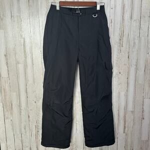 Slalom Ski Snowboard Pants Size Youth Large Black Waterproof Adjustable EUC